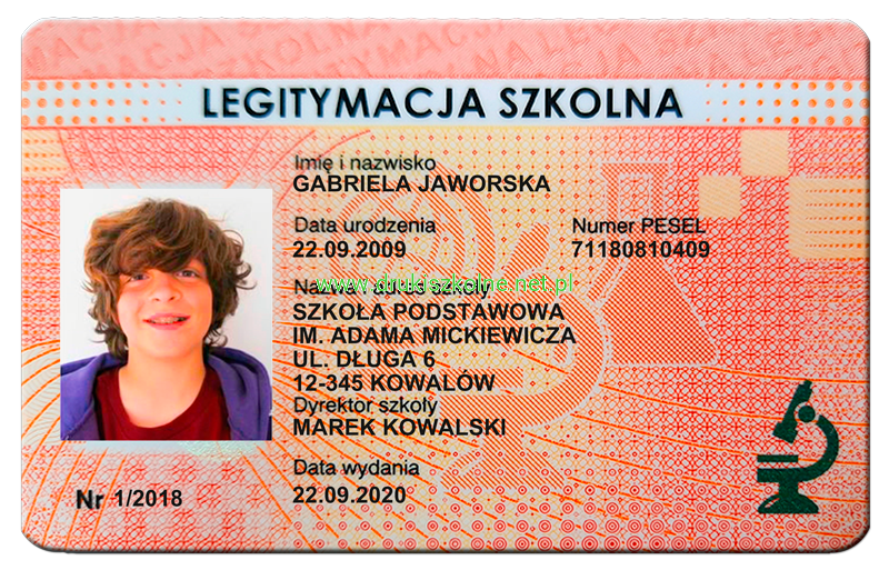 E Legitymacja Szkolna Na Karcie PCV W Sklepie Centrum Zaopatrzenia 