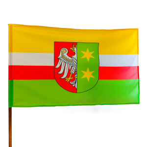 Flaga Województwa Lubuskiego z Herbem - różne rozmiary