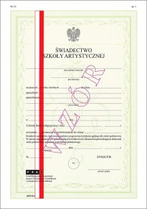 ART/6/w Świadectwo promocyjne 