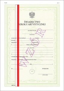 ART/7/w Świadectwo promocyjne 