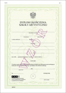 ART/43 Dyplom ukończenia 