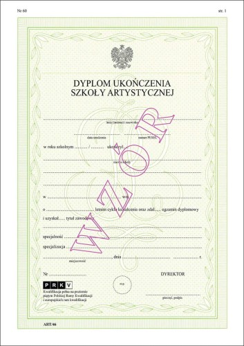 ART/46 Dyplom ukończenia