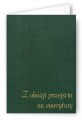 Z okazji przejścia na emeryturę - Okładka Quasi "złocona skóropodobna" z kartonu DB014 - kolor zielony