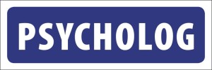 Tabliczka informacyjna na drzwi - PSYCHOLOG