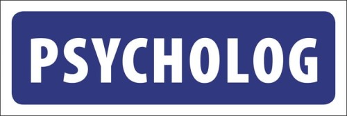 Tabliczka informacyjna na drzwi - PSYCHOLOG