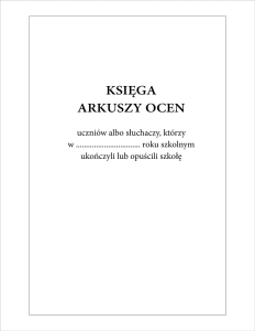 Księga arkuszy ocen