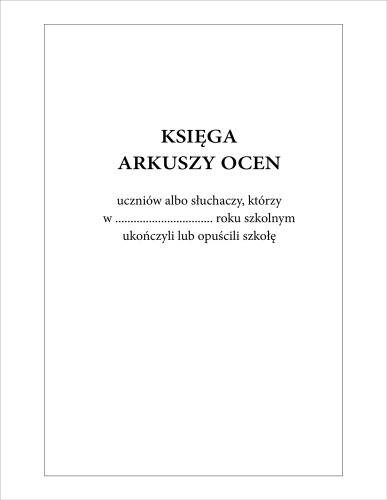 Księga arkuszy ocen