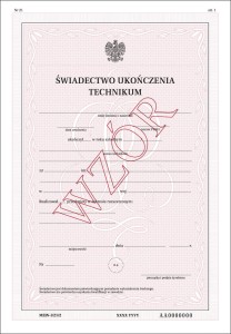MEiN-I/21/2 - formularz świadectwa szkolnego  (numerowane)