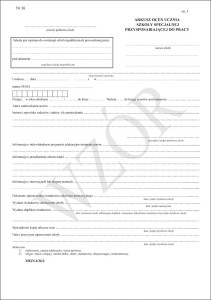 MEiN-I/36/1 Arkusz ocen wypisywany ręcznie