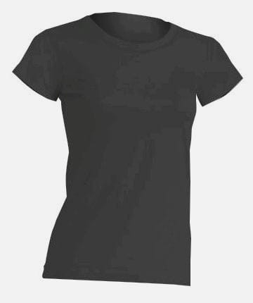 Koszulka damska (t-shirt) z krótkim rękawem - REGULAR COMFORT LADY - kolor czarny (BLACK)