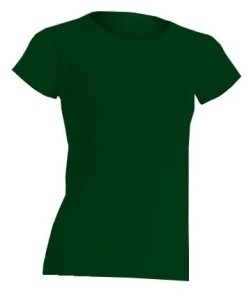 Koszulka damska (t-shirt) z krótkim rękawem - REGULAR COMFORT LADY - kolor zieleń butelkowa (BOTTLE GREEN) 