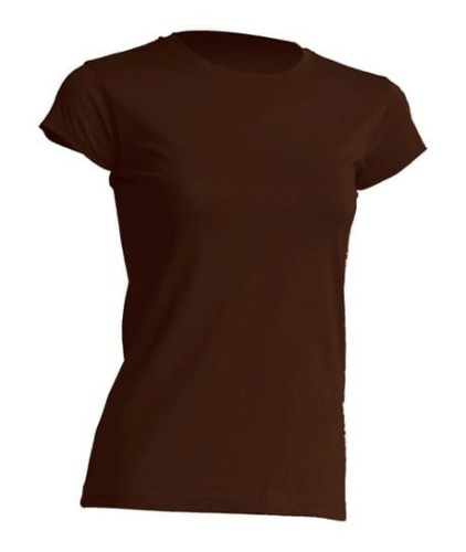 Koszulka damska (t-shirt) z krótkim rękawem - REGULAR COMFORT LADY - kolor czekoladowy (CHOCOLATE)