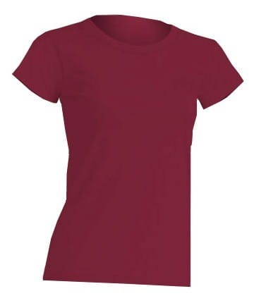 Koszulka damska (t-shirt) z krótkim rękawem - REGULAR COMFORT LADY - kolor burgund (BURGUNDY)