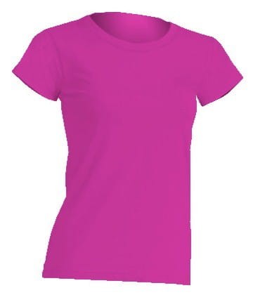 Koszulka damska (t-shirt) z krótkim rękawem - REGULAR COMFORT LADY - kolor fuksja (FUCSIA)