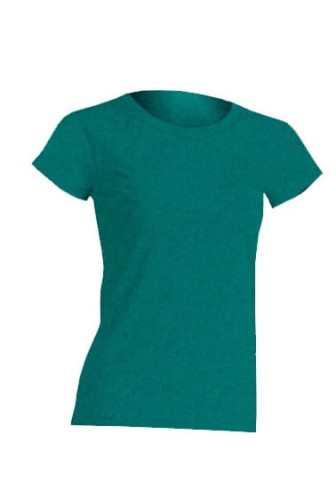 Koszulka damska (t-shirt) z krótkim rękawem - REGULAR COMFORT LADY - kolor szara zieleń butelkowa (BOTTLE GREEN HEATHER)