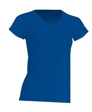 Koszulka damska (t-shirt) z krótkim rękawem - REGULAR LADY COMFORT V-NECK - kolor ciemnoniebieski (ROYAL BLUE)