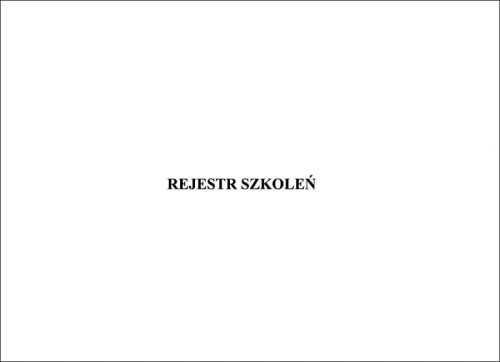 Rejestr szkoleń