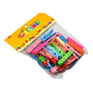 KLAMERKI GRUBE KOLOR 24szt