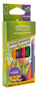 KREDKI CRICCO TRÓJKĄTNE MINI JUMBO 6-KOL. OP. KARTONOWE Z TEMPERÓWKĄ