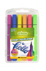 PISAKI Z KOŃCÓWKĄ PĘDZELKOWĄ CRICCO 11+1 KOL. KASETA