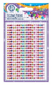 Tęczowe perełki - naklejki dekoracyjne kolorowe perełki