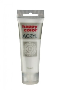 Farba akrylowa 75ml, biel tytanowa, Happy Color