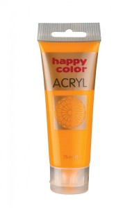 Farba akrylowa 75ml, ciemnożółty, Happy Color
