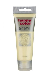 Farba akrylowa 75ml, jasnożółty limonkowy, Happy Color