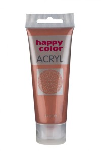 Farba akrylowa 75ml, miedź klasyczny metalik , Happy Color