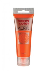 Farba akrylowa 75ml, pomarańczowy, Happy Color