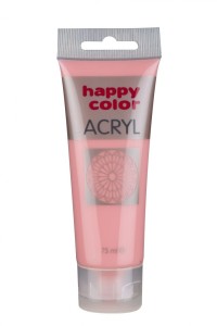 Farba akrylowa 75ml, róż pudrowy pastelowy, Happy Color
