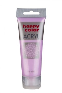 Farba akrylowa 75ml, różowy metalik, Happy Color