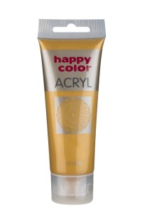 Farba akrylowa 75ml, złoty, Happy Color