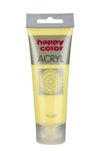 Farba akrylowa 75ml, żółty pastelowy, Happy Color