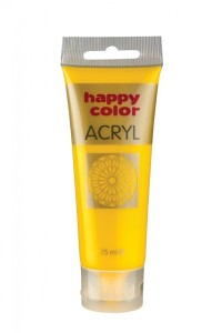 Farba akrylowa 75ml, żółty, Happy Color