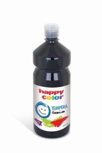 Farba Tempera Premium 1000ml, czarny, Happy Color