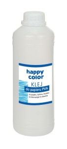 Klej do papieru PVA, butelka 1000g, Happy Color