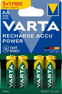 Akumulatorki VARTA Recharge Accu Power AA 2100 mAh Bli3+1