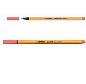 CIENKOPIS STABILO POINT 88. NEONOWY CZERWONY 88/040