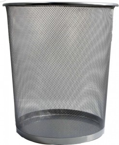 KOSZ METALOWY SREBRNY