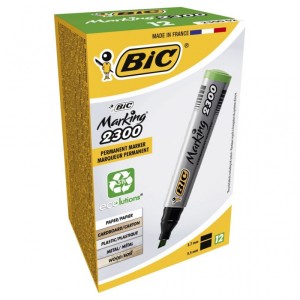 BIC Marking 2300 Ecolutions Marker zielony ścięta końcówka 1 szt