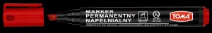 MARKER PERMANENTNY TO-221 CZERWONY ŚCIĘTY