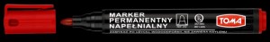 MARKER PERMANENTNY TO-222 CZERWONY OKRĄGŁY