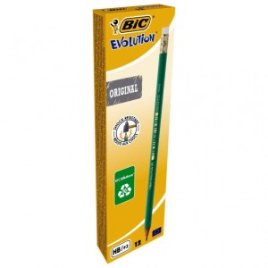 BIC Evolution Original 655 HB Ołówek z gumką Blister 12 szt