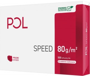 Papier ksero POL SPEED, A4, klasa C, 153CIE, 80gsm, 500ark.