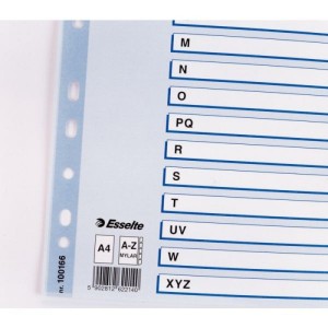 Przekładki Esselte Mylar z kartonu, A4, Wielobarwny