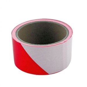 TAŚMA OSTRZEGAWCZA 48mm/50m BIAŁO-CZERWONA