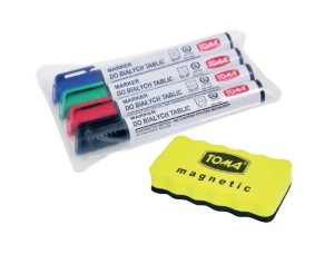 WHITEBOARD TO-276 OKRĄGŁY 4KOL.+GĄBKA