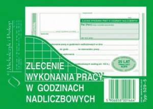 Zlecenie wykonania pracy w godzinach nadliczbowych