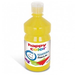 Farba tempera Premium 500ml, żółty, Happy Color